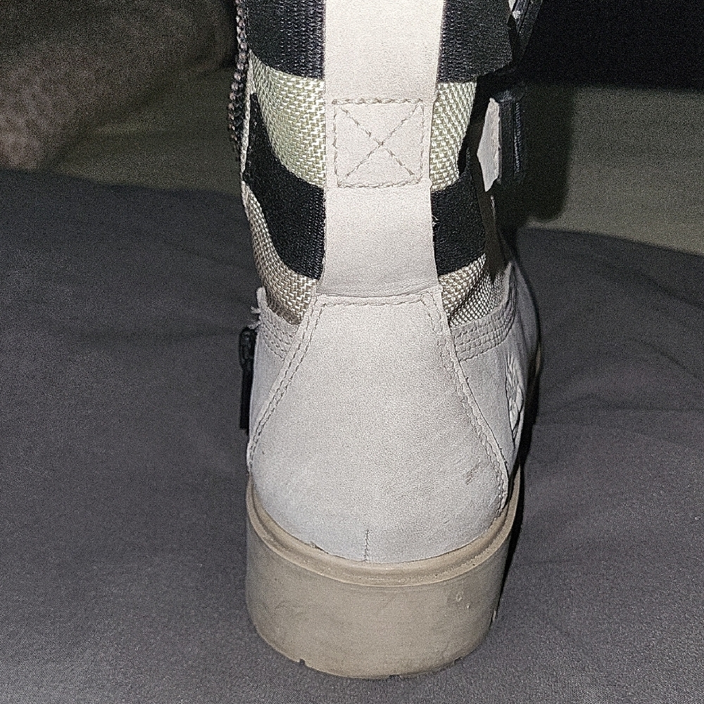 Timberland Women's White and Black Combat Boots - Picture 9 of 12